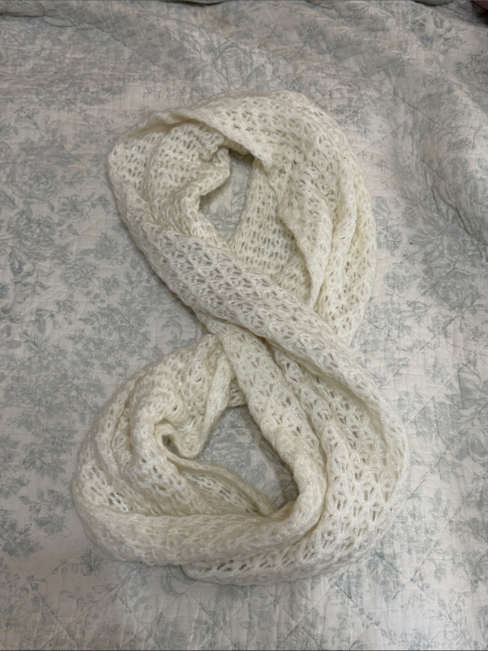 Mossimo Supply Co. Open-Knit Infinity Scarf in Ivory